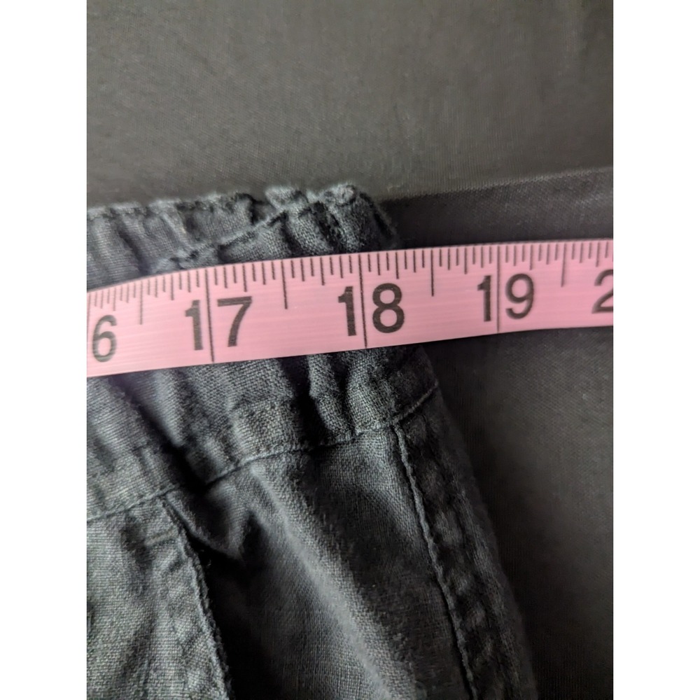 Allen Allen Pants Womens‎ XL Black 100% Linen Wide Leg Lounge High Rise Relaxed - Picture 8 of 10